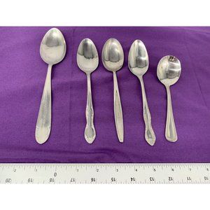 Random Lot of 5 Tablespoons Flatware Stainless